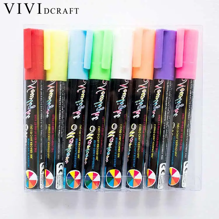 Vividcraft 8 Colors/box 6MM Highlighter Pen Invisible Ink Pen Material