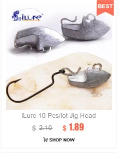 ILure 10 шт./партия Jig Head свинцовые 2,1g 2,8g 3,8g 5,3g 6,5g 9,5g противовес кривошипно крюк мягкие приманки Техас рыболовные принадлежности