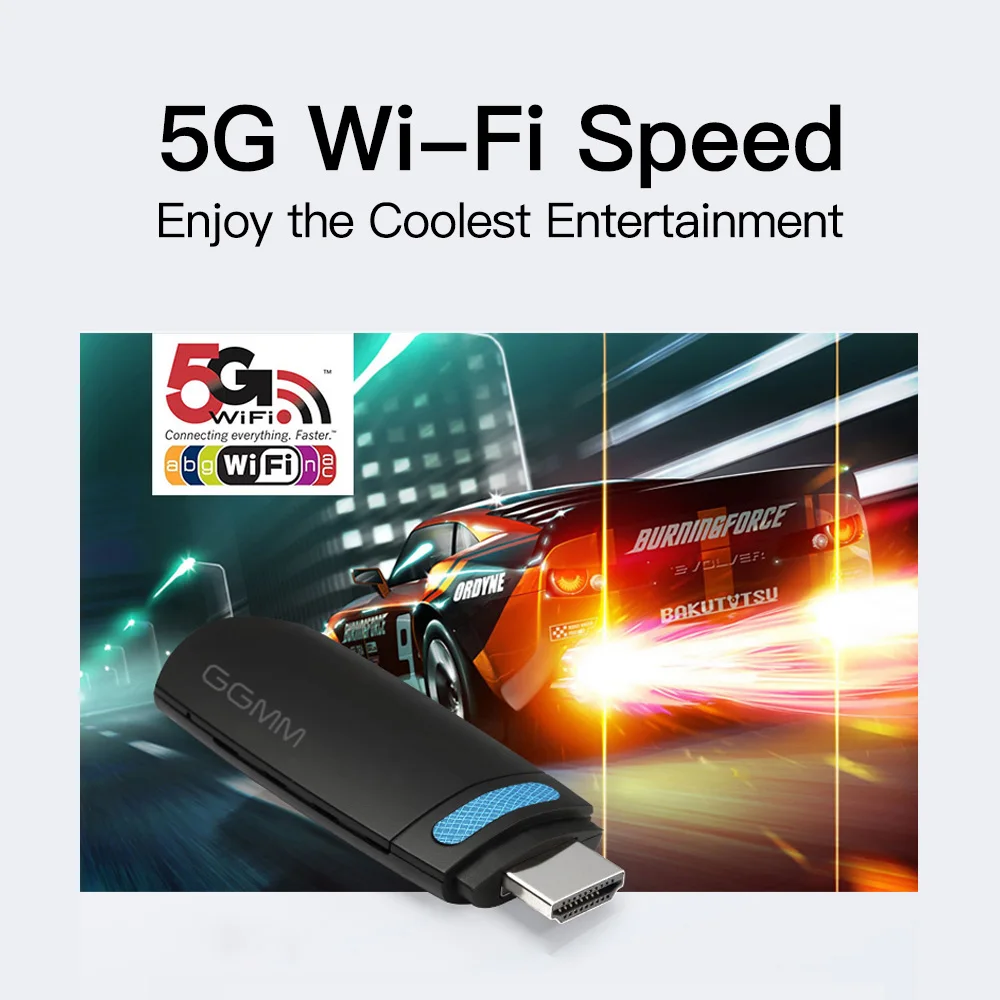  GGMM Miracast TV Stick Android Dongle WiFi Wireless Mini HDMI TV Tuner 5G/2.4G DLNA AirPlay Chromca