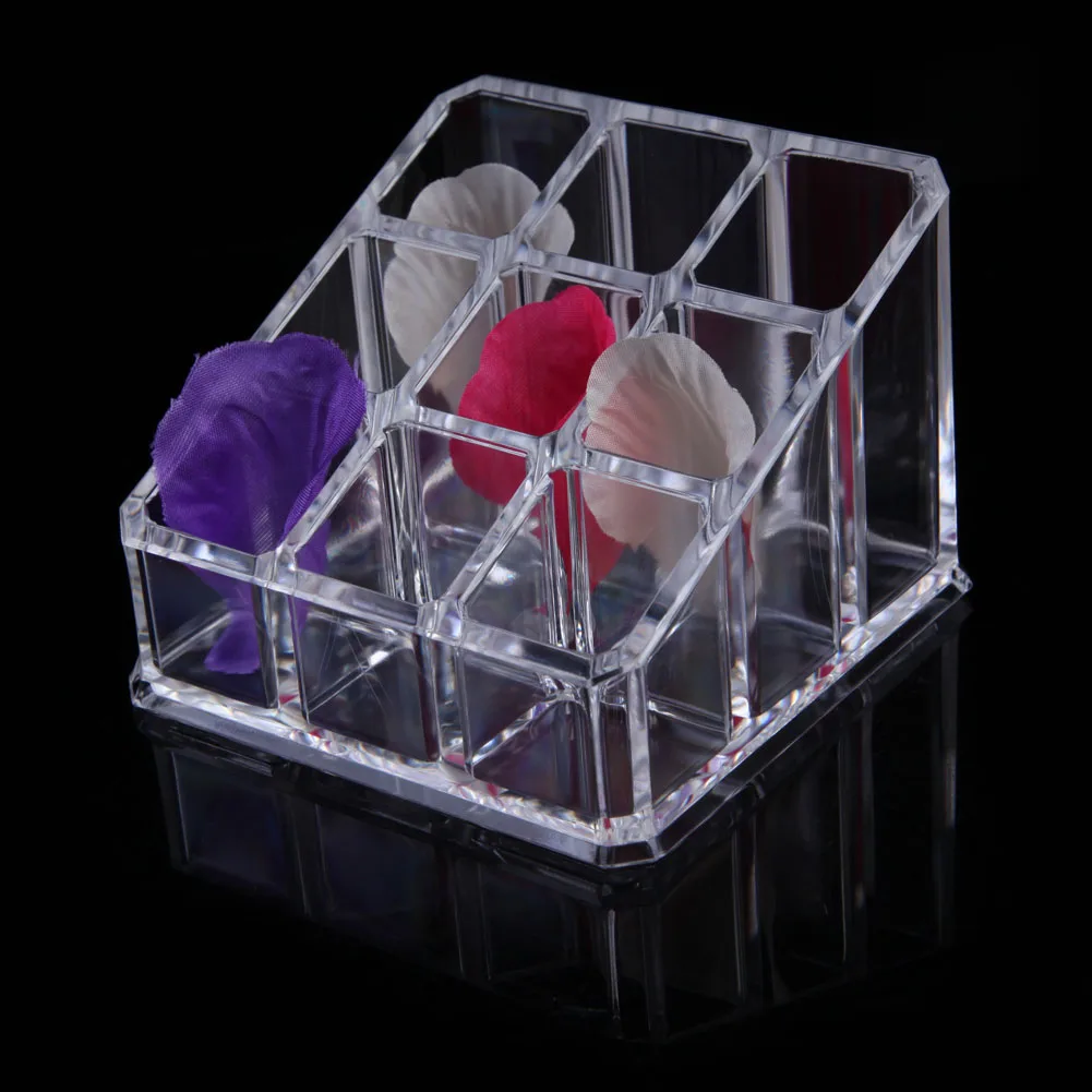 9 Grid Makeup Organizer Box Clear Acrylic Cosmetic Organiser Drawer