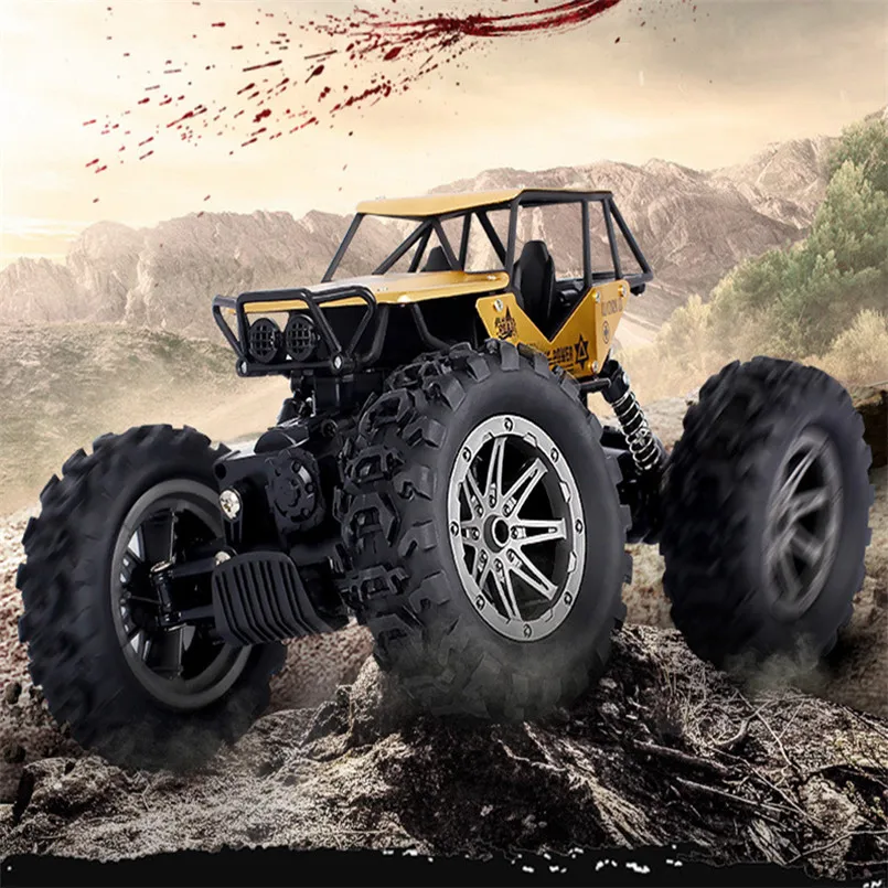 

1:18 Electric Four-Wheel Alloy Remote Control Car Light Climbing Racing Vehicle RC Crawlers Monster Truck Buggy Toys For Kids