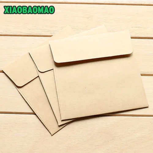 Крафт-бумага белый черный цвет бумажный конверт 10x10 см квадратный конверт на заказ цветной конверт 50 шт./лот