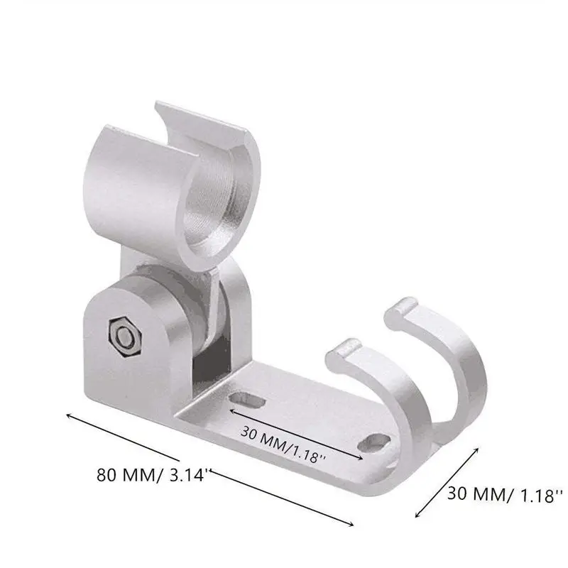 

Space Aluminum Rotary Shower Holder Marble Bracket Solid Shower Bracket Flexible Functional Bracket with Extra Hook for Shower