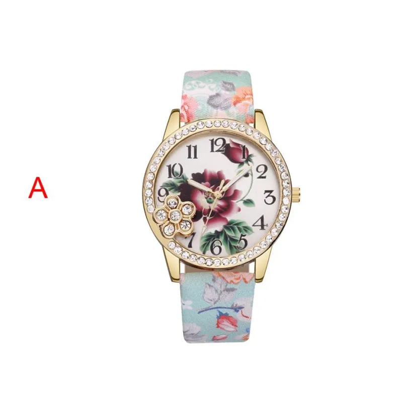 

relojes mujer 2018 Fashion Women's Watch Silicone Printed Flower Causal Quartz Analog Wrist Watches orologio donna elegante