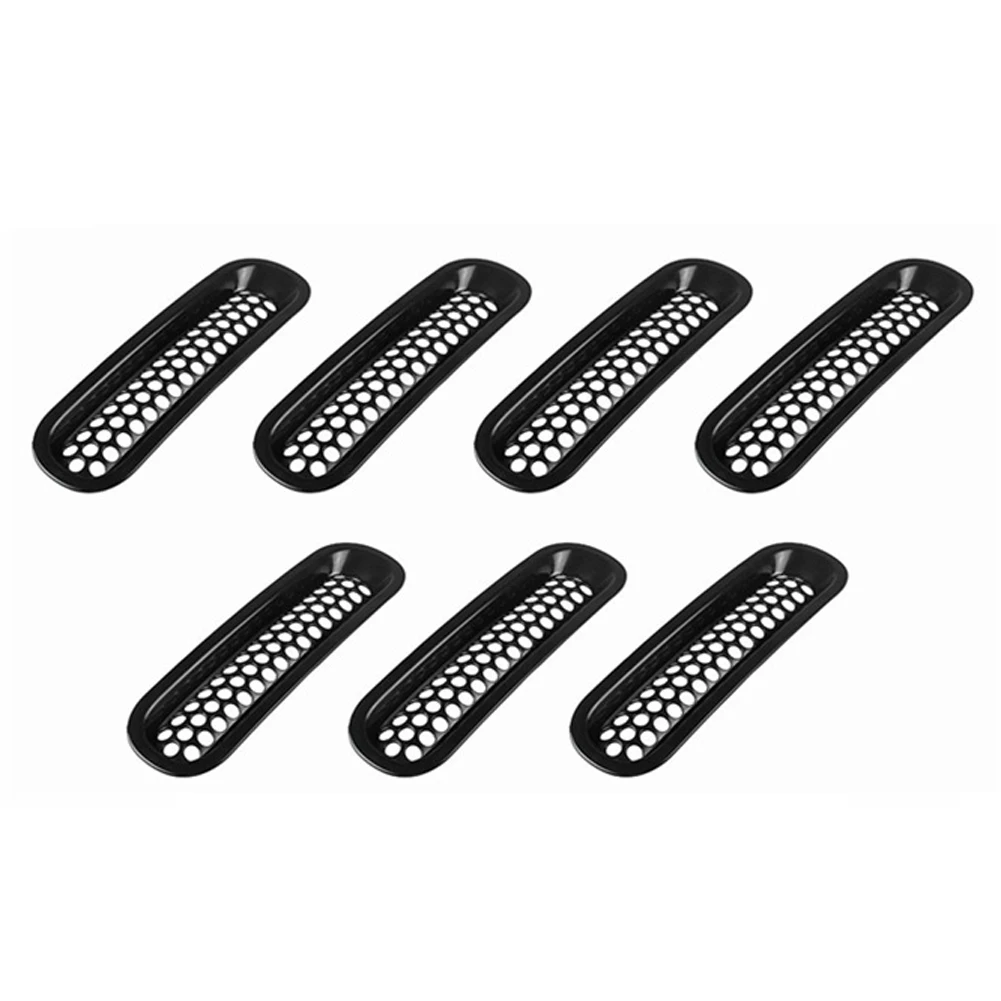 Clip-in Grilles Car Supplies Insert Kit ABS Plastic 7PCS Front Mesh Cover For 07-17 |