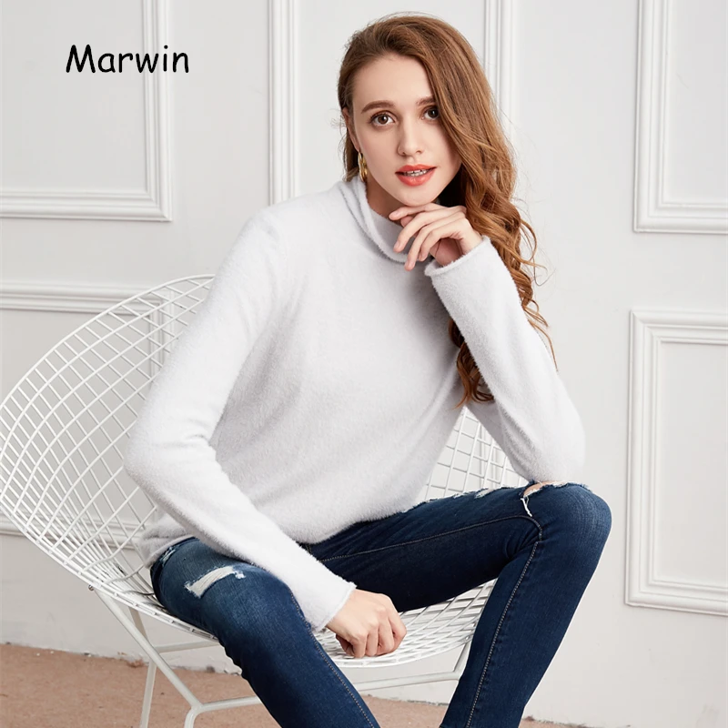 Marwin 2018 Long sleeve slim fit sexy pullover women 2018 Autumn winter casual jumper female o neck stripe women Sweaters