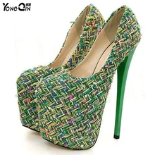 Autumn New 20cm Heel Height Shallow Mouth Women Pumps Shoes Waterproof 9cm Single Women Shoes