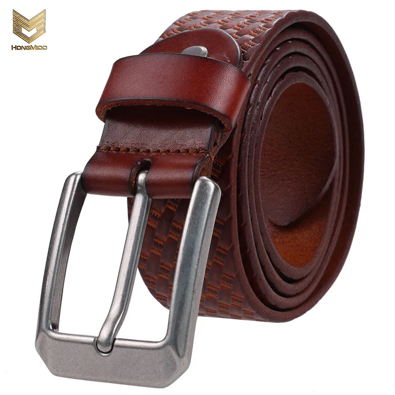 Hongmioo 2017 Luxury Belt Men Genuine Leather Fancy Strap Male Belt For