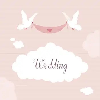 

Wedding Cloud Pink Wall photo backdrop Vinyl cloth High quality Computer printed wedding Backgrounds for sale