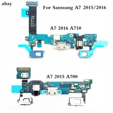 Зарядный разъем для samsung galaxy A7 A700F A710F Зарядное устройство USB док-станция гибкий кабель, сменные детали