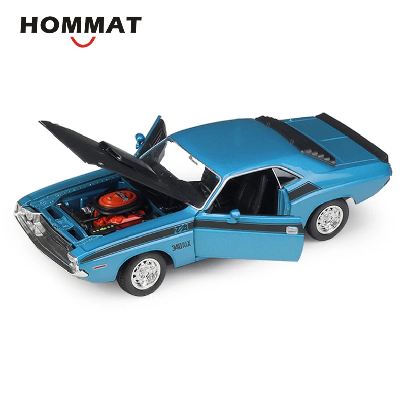 Hommate Simulation Welly 1:24 Scale 1970 Dodge Challenger T \ A Модель из сплава мышц литые игрушечные машинки Коллекционная модель автомобиля