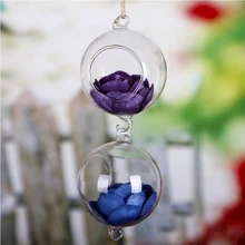 1 шт. Прозрачная форма шара стеклянная подвесная ваза цветок террариумные растения контейнер микро пейзаж DIY свадебная домашняя ваза для домашнего декора