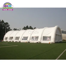 Commercial grade PVC outdoor inflatable camping tent, white party tent, inflatable tunnel for tennis court