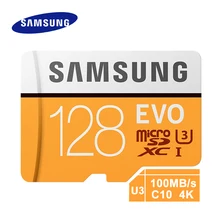 SAMSUNG Micro SD 128 ГБ Micro карты памяти SDHC SDXC Макс 95 м/с EVO C10 TF Транс Флэш карта микро SD