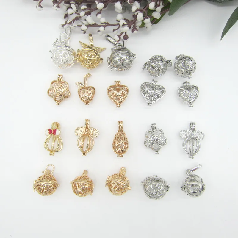

2pcs/Lot New Sale Various Small Lovely Locket Box Charms for DIY Aromatherapy Diffuser Fashion Jewelry