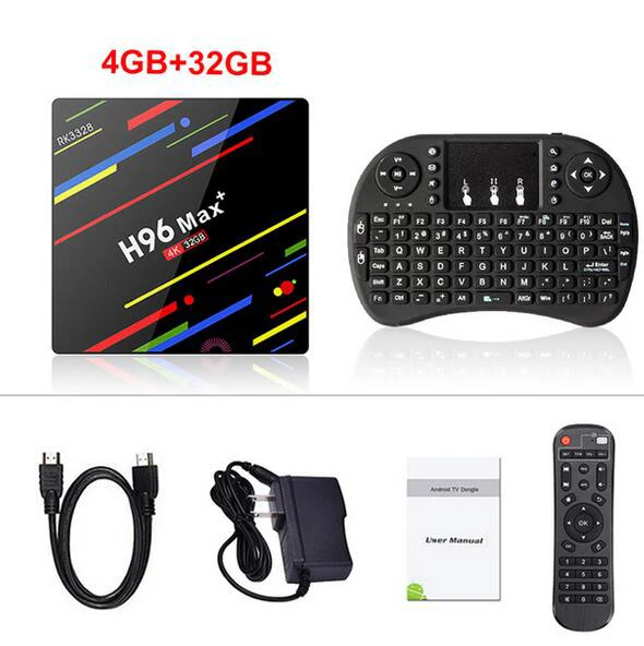 KuWFi телеприставка Android 8,1 Smart tv box 4 Гб Ram 32 ГБ/64 ГБ Rom Rockchip RK3328 4K H.265 USB3.0 2,4 Ghz WiFi IP tv set top Box - Цвет: 4G32G and normal i8