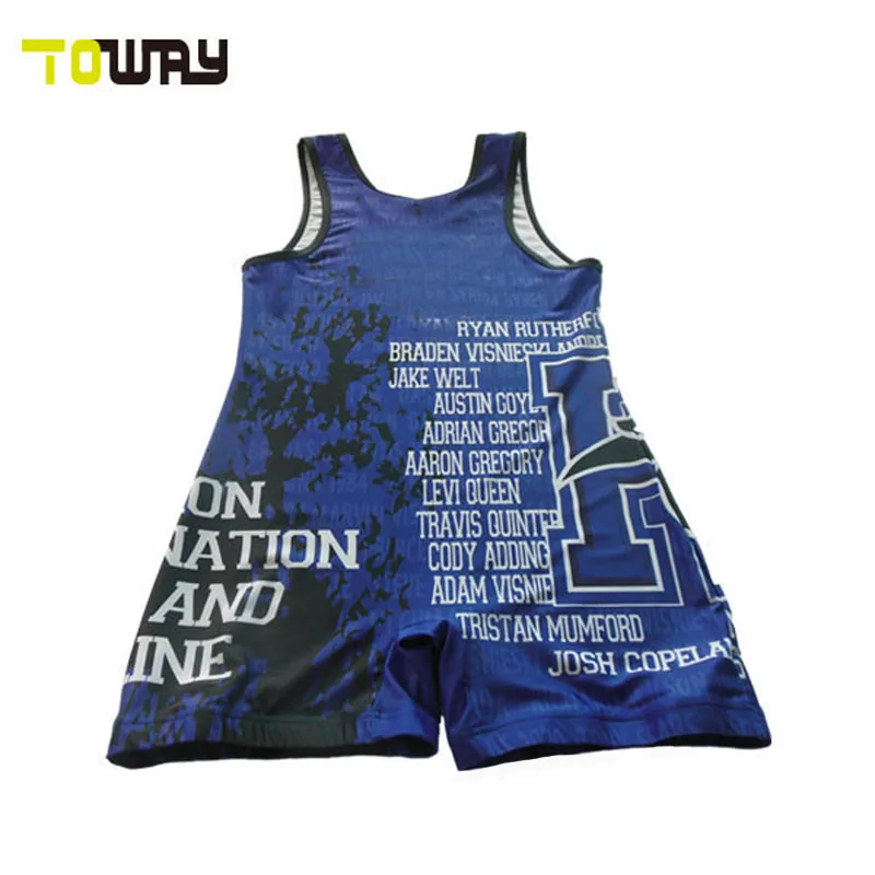 blue vintage wrestling singlets for men