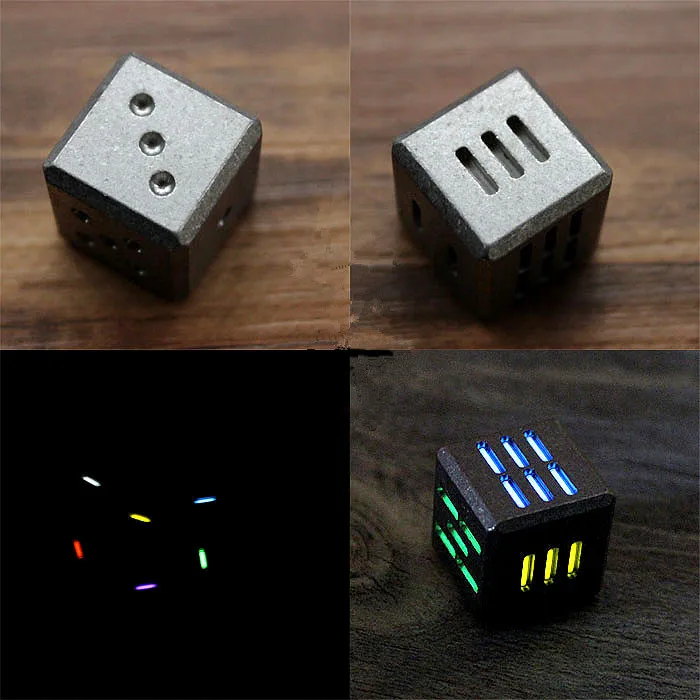 

1PC Tritium Tube TC4 Titanium Alloy EDC Transport Dice Can Be Red Wine Play Good Product EDC Multi Tools