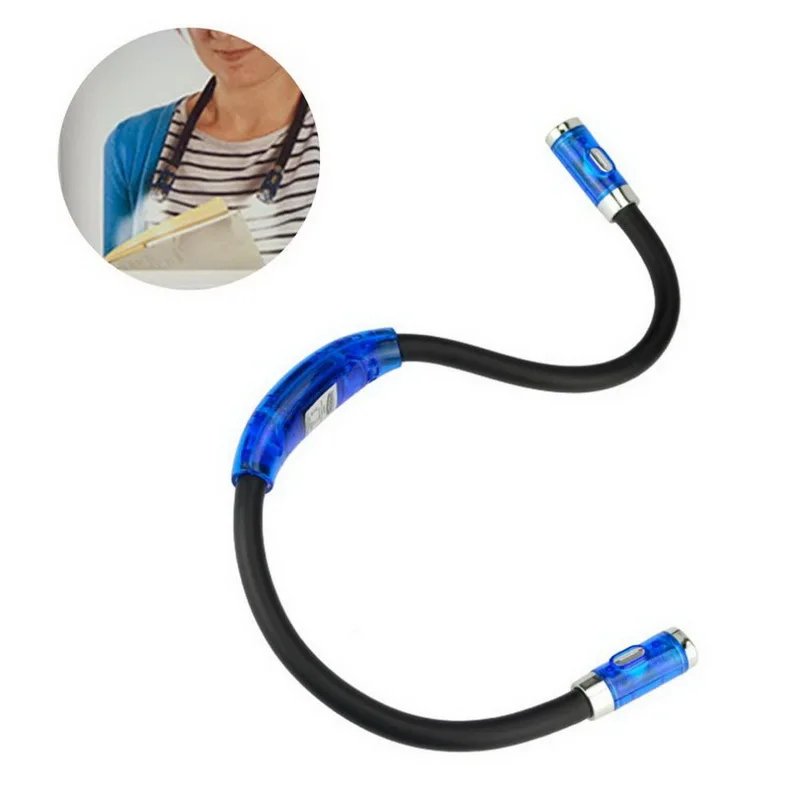 

Flexible U Shape LED Book Light Flashlight Handsfree LED Neck Light Mini Portable Book Reading Lamp