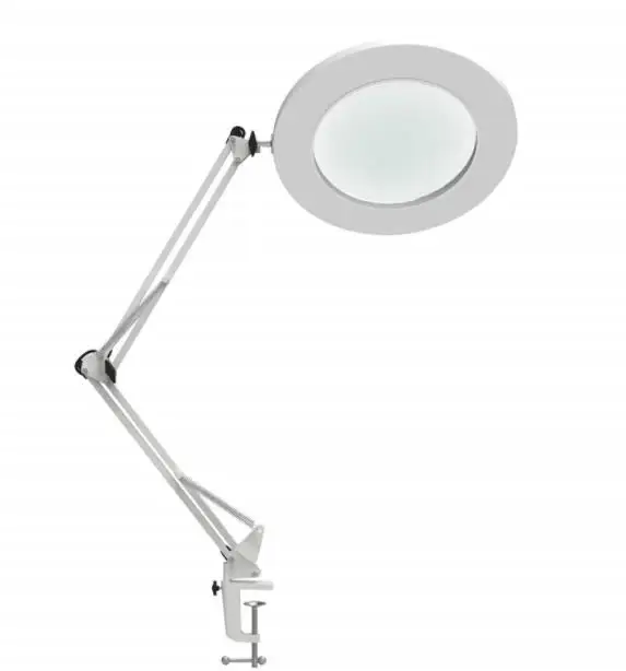 7w Led Magnifying Lamp Metal Clamp Swing Arm Table Lamp Stepless