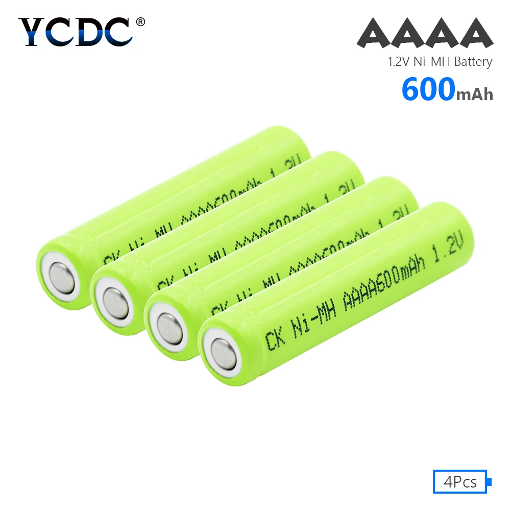 4 pcs 1/2/4 шт 1,2 V AAAA 600 мА/ч, никель-металл-гидридных или никель Батарея Перезаряжаемые MN2500 E96 LR61 25A-U2 LR8D425 AM6 E96BP2 батареи для поверхность ручки - Цвет: 4 pcs