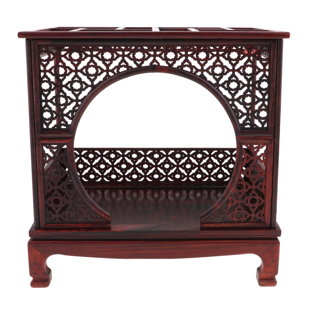 

Rosewood Moon Bed & Tea Table Armchair 1/12 Dollhouse Miniature Furniture
