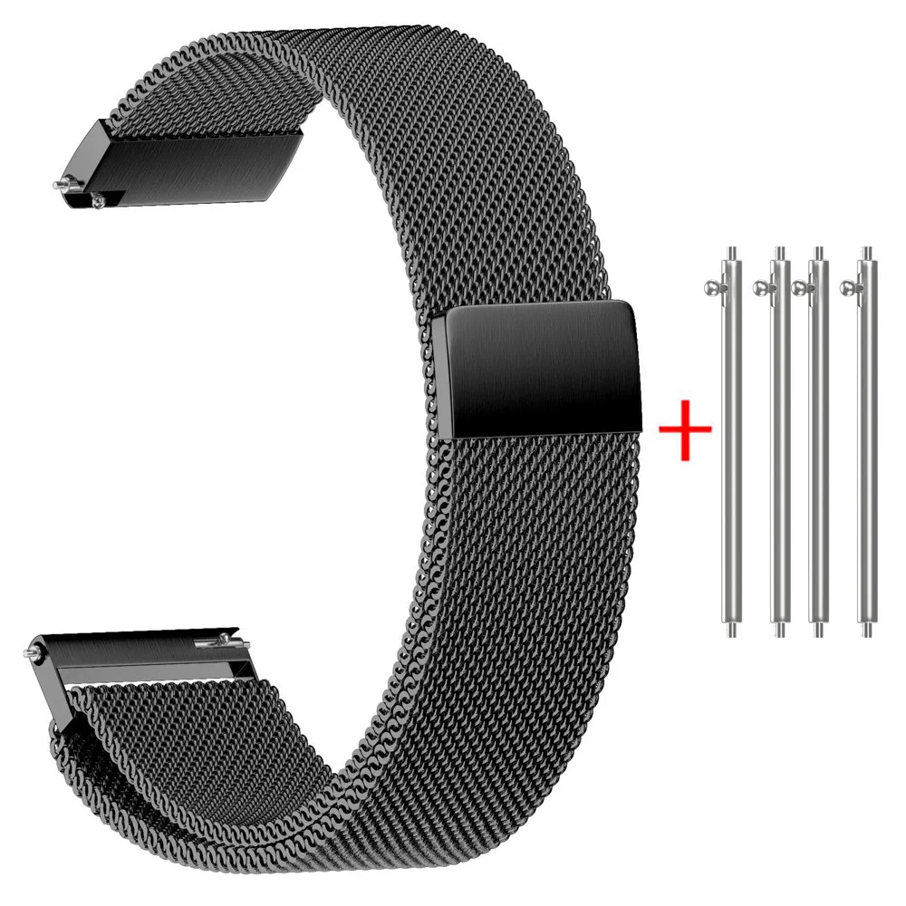 

Universal Watchband Milanese Magnetic Loop Stainless Steel Watch Strap Bands 22/20/18/16/14MM Replacement Strap men's wristbands