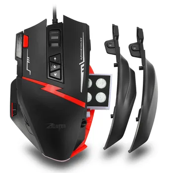 

Mouse Gamer Recarregavel Wired Zelotes C15 Gaming Mouse 7000 DPI 13 Programmable Buttons Weight Tuning Cartri Computer Mouse **
