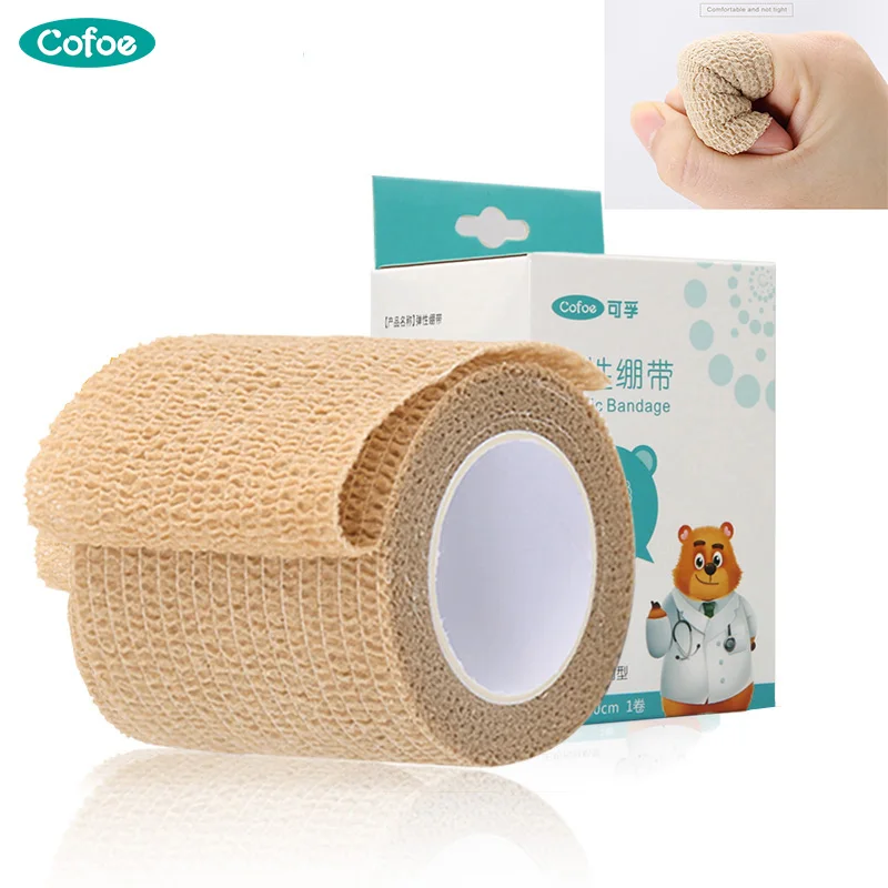 

Cofoe Medical Elastic Bandage self-adhesive motion fixed compression wound dressing high elastic Non Woven First Aid Bandage