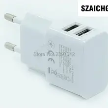 SZAICHGSI Универсальный 2А 2 порта USB США настенное зарядное устройство адаптер 2USB для samsung galaxy 50 шт./партия