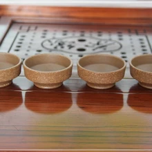 Настоящие исинские пиалы для Кунг Фу Ча церемонии(Гун Фу Ча) среднего размера, 4 шт. по 60 мл каждая