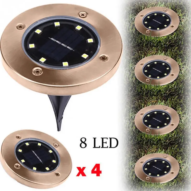 

8LED Solar Underground Light Outdoor Lawn Garden Land courtyard Lighting Decoration Waterproof underground Lamp #1016