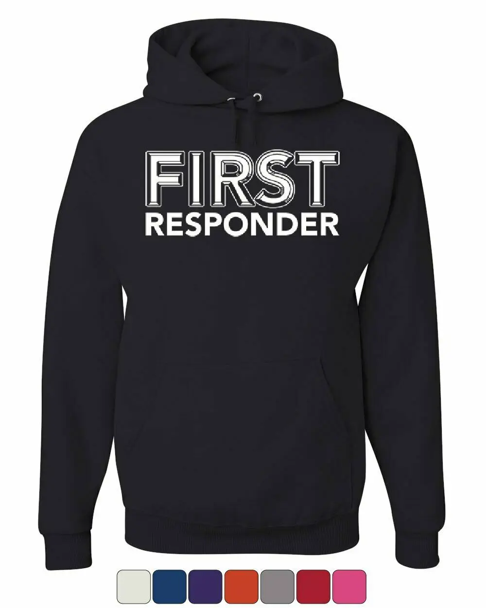

First Responder Hoodie Emergency Service EMT Police Firefighter Sweatshirt