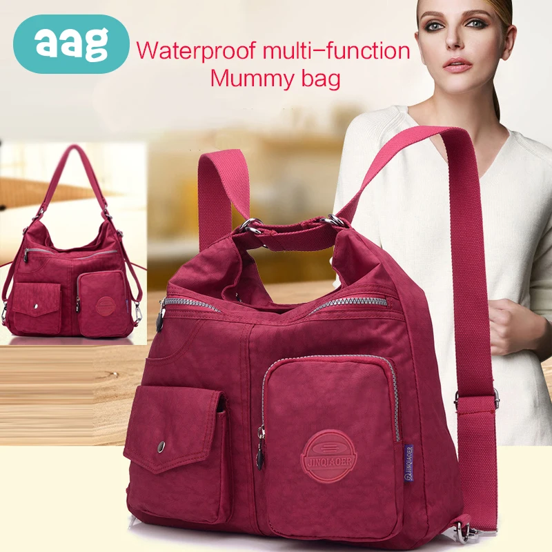 

AAG Waterproof Mummy Bag Multi-functional Maternity Travel Nappy Bags Women Backpack For Baby Care Reusable Diaper Bags 40