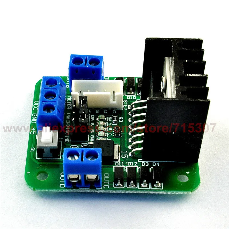 PHISCALE 1 piece L298N motor driver board module dual H bridge DC stepper motor drive for Arduino PHISCALE 1 piece L298N motor driver board module dual H bridge DC stepper motor drive for Arduino