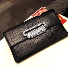 Weisekrokodil Frauen Handtasche Handtaschen 2016 Neue Kette Umschläge Tasche Schultertasche Messenger Bag ~ 16B31