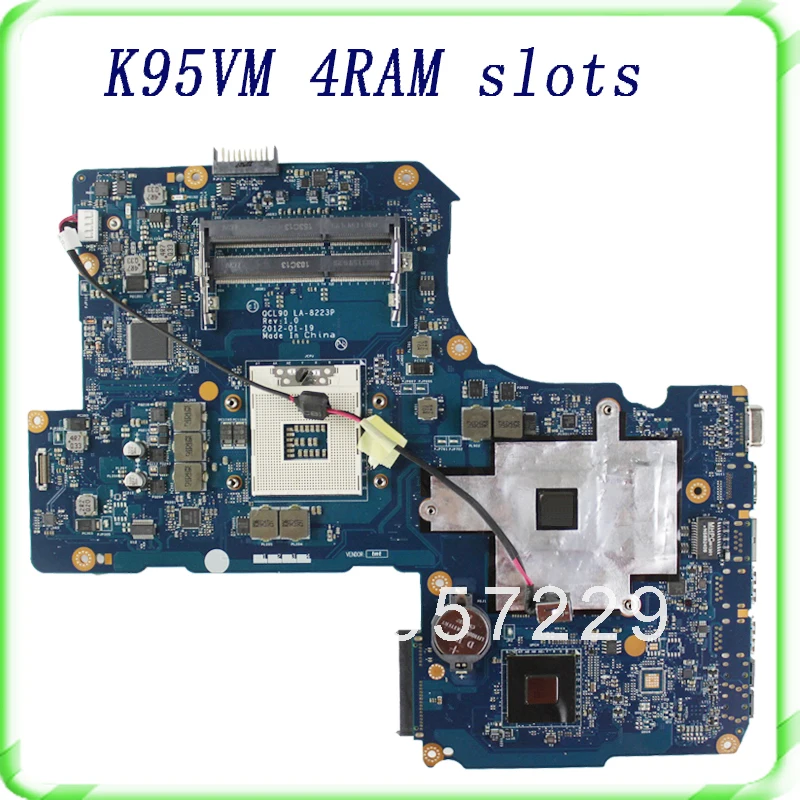 For Asus K95VM A95VM font b laptop b font motherboard with 4 font b ram b