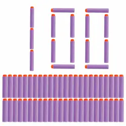 100 шт. фиолетовый для Нерфа пули мягкие дырочку головы 7.2 см вместимость Дартс игрушечный пистолет пуля для nerf серии бластеры Kid Детский