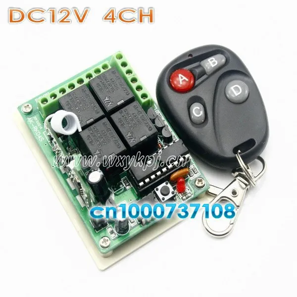 

433MHZ 315 MHz DCDC12V 4CH RF Wireless Remote Control Switch Controllers & Rceiver Modules 4 Relays Security System