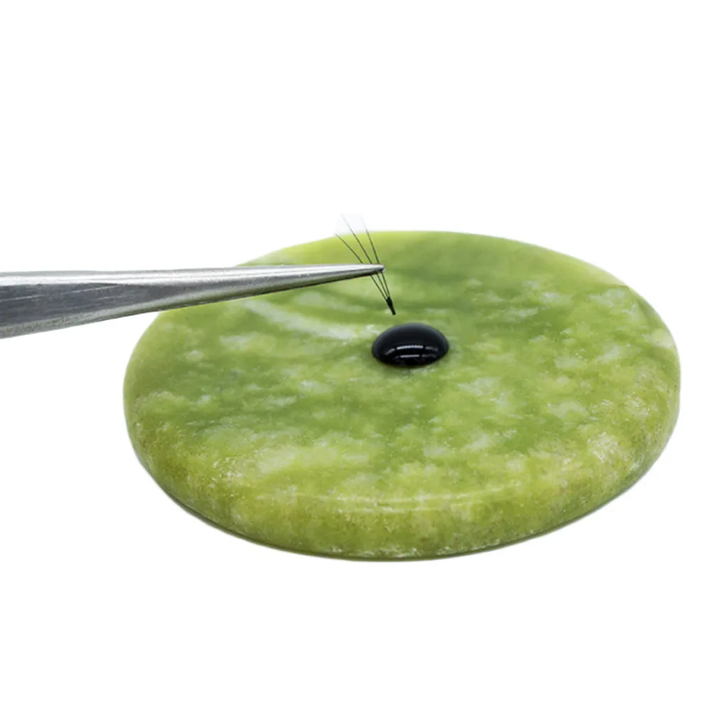 

Round Jade Stone False Eyelash Extension Glue Holder Pad Fake Eyelash Patch Adhesive Sticker Stand Pallet Makeup Tool