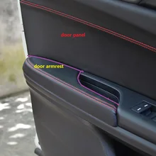 Para honda civic 10th gen 2016 2017 4pcs microfibra couro porta lidar com painéis braço cobre guarnição protetora com montagem acessórios
