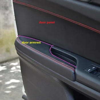 

for Honda Civic 10th Gen 2016 2017 4pcs Microfiber Leather Door Handle Panels Armrest Covers Protective Trim with Mount Fittings