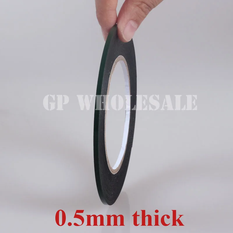 

(0.5mm Thick) 4mm 2 sides Adhesive Black Foam Tape Gasket for Samsung HTC Cellphone Tablet Repair, LCD Dust Proof