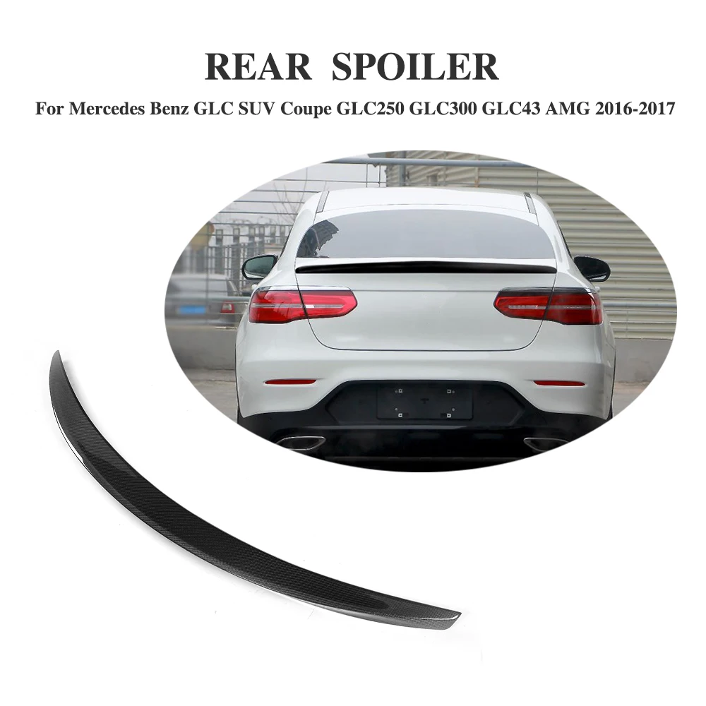 Задний спойлер из настоящего углеродного волокна крылья багажника для Mercedes Benz GLC