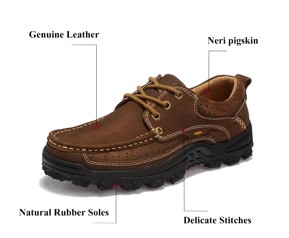 VESONAL/Новинка года; высококачественная повседневная обувь из натуральной кожи для работы; мужские кроссовки; дышащая Классическая Лоскутная обувь карго