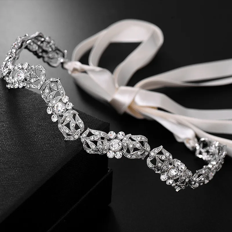 Женская Проводная тиара SLBRIDAL свадебная с кристаллами стразы аксессуары для