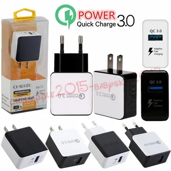 

QC3.0 12V 9V 5V Quick Fast Adaptive Wall Charger Adapter Eu US plug adaptor for iphone 7 8 x Samsung s6 s7 edge s8 android phone