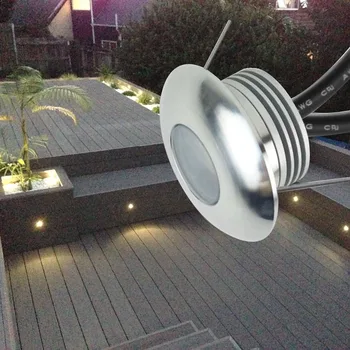 

12pcs/lot 12V 1W Led Floor Decking Light IP67 Waterproof Outdoor Landscape Lighting for Garden Yard