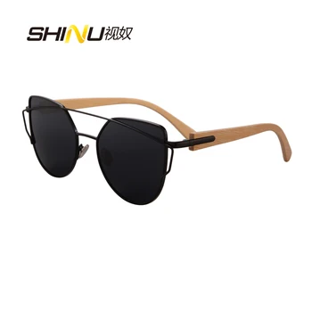 

Cool Men Driving Eyeglasses Women Ladies Fashion Shade Polarized Sunglasses Metal Frame Nature Bamboo Arms Eyewear Gafas De Sol