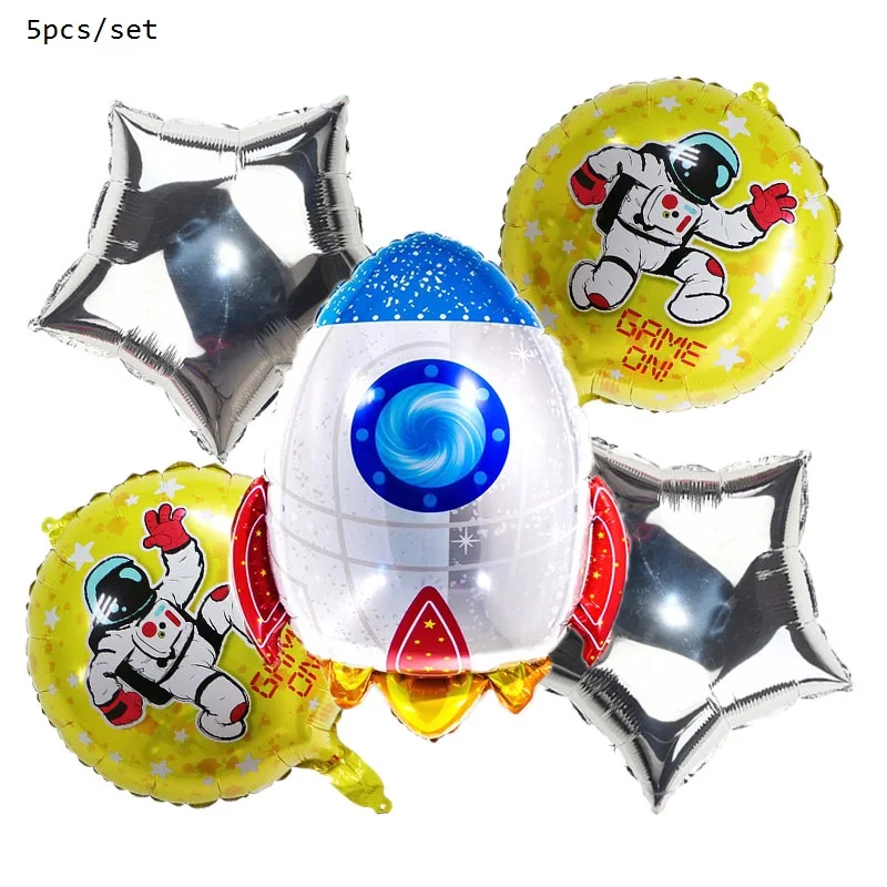 Космическая тематическая вечеринка на день рождения космонавты и ракеты корабль фольгированные шары галактика солнечная система Дети День рождения украшение игрушка мяч - Цвет: T05